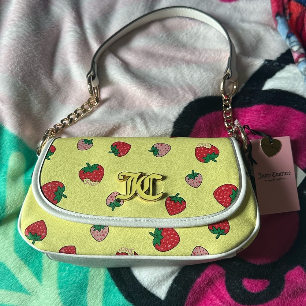 Juicy Couture Yellow and Red Shoulder Bag